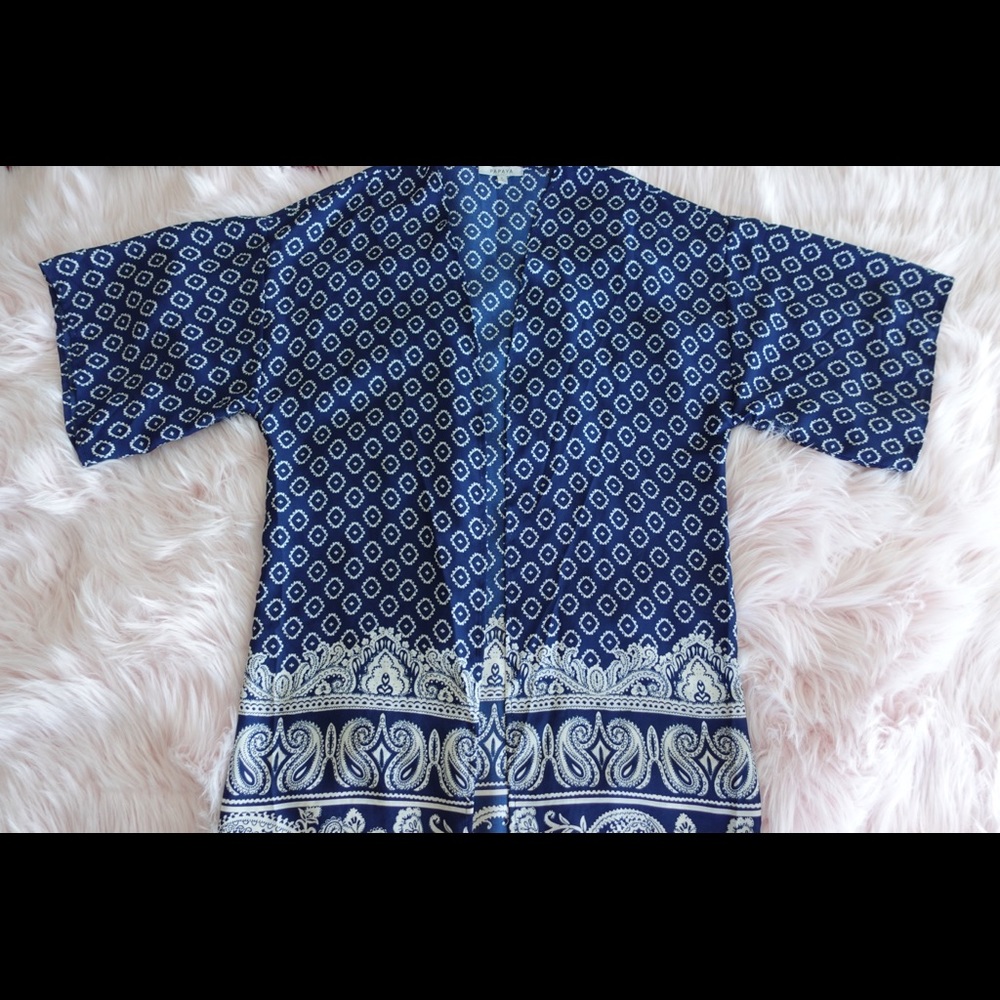 Blue Patterned Kimono